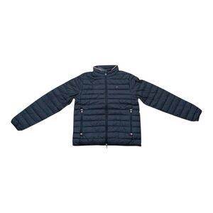 New with Tags Tommy Hilfiger TH Packable Puffer Jacket Navy Water Resistant S/P